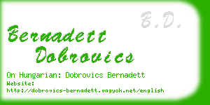 bernadett dobrovics business card